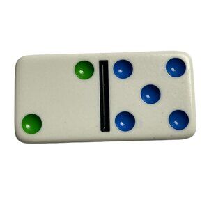 Double Nine Dominoes Replacement Tile 2 5 Color Dot Vintage 1998 mq